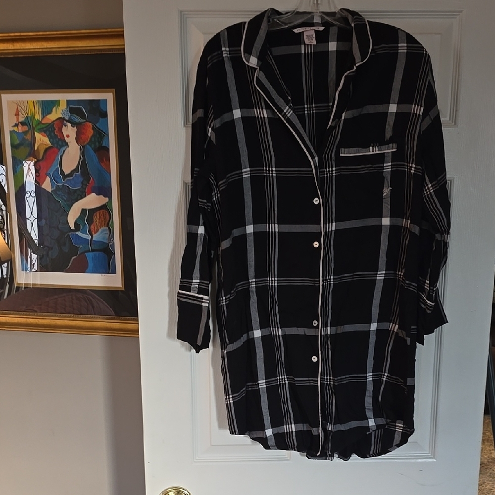 Black and White Plaid knight Shirt